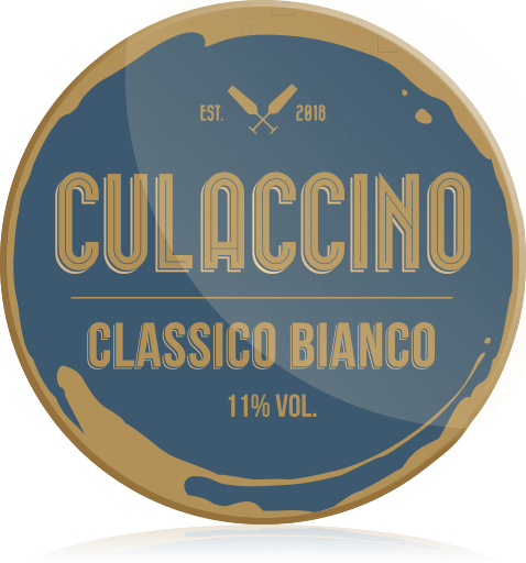 Ozdobny medalion Culaccino Wino Białe Classico Bianco