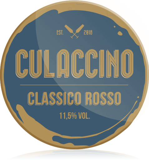 Ozdobny medalion Culaccino Wino Czerwone Rosso Classico
